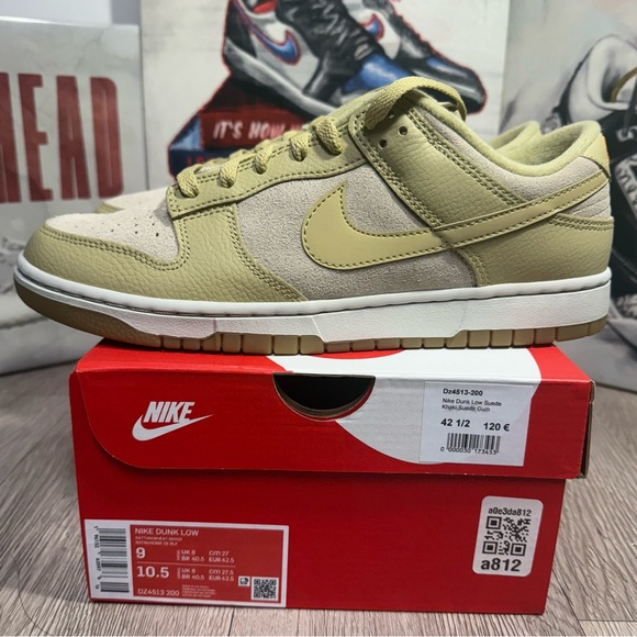 New Nike Dunk Low Khaki Gum Mens 9 Dz4513-200 - Picture 2 of 12